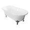 Aqua Eden Clawfoot Bathtubs, 60 L, 30.5 W, White/Polished Chrome, Cast Iron VCT7D603017NB1 - alternate 1